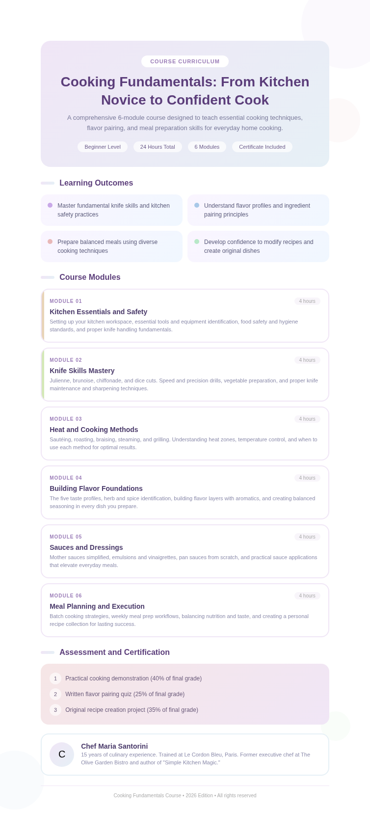 Pastel soft course creator